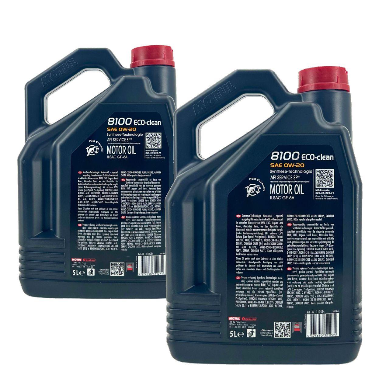 Motul 8100 Eco-clean 0W-20 2x5 Liter