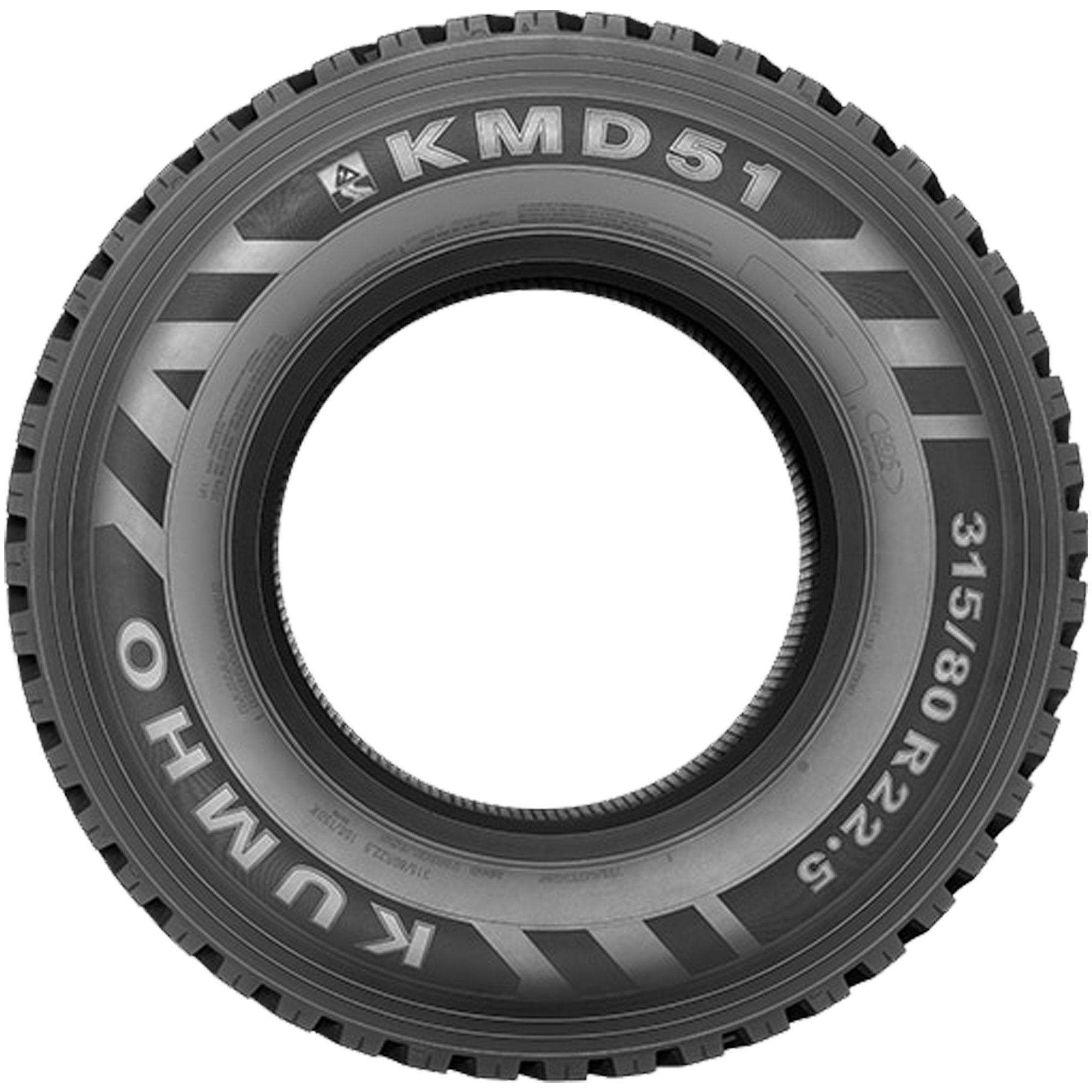 KUMHO 315/80 R 22.5 TL 156/150K KMD51 20PR M+S 3PMSF