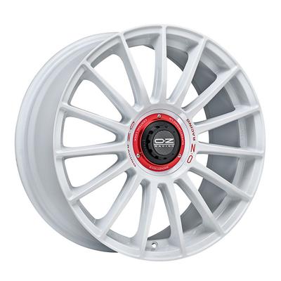 OZ SUPERTURISMO EVOLUZIONE WRC race white + red lettering 8.5Jx19 5x114.3 ET38