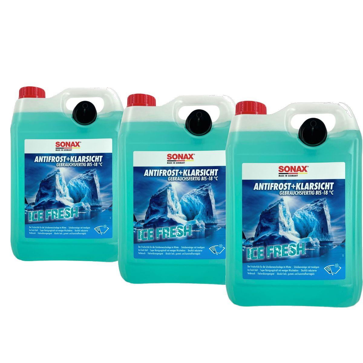 Sonax AntiFrost+KlarSicht bis -18 °C Ice-fresh 3x5 Liter