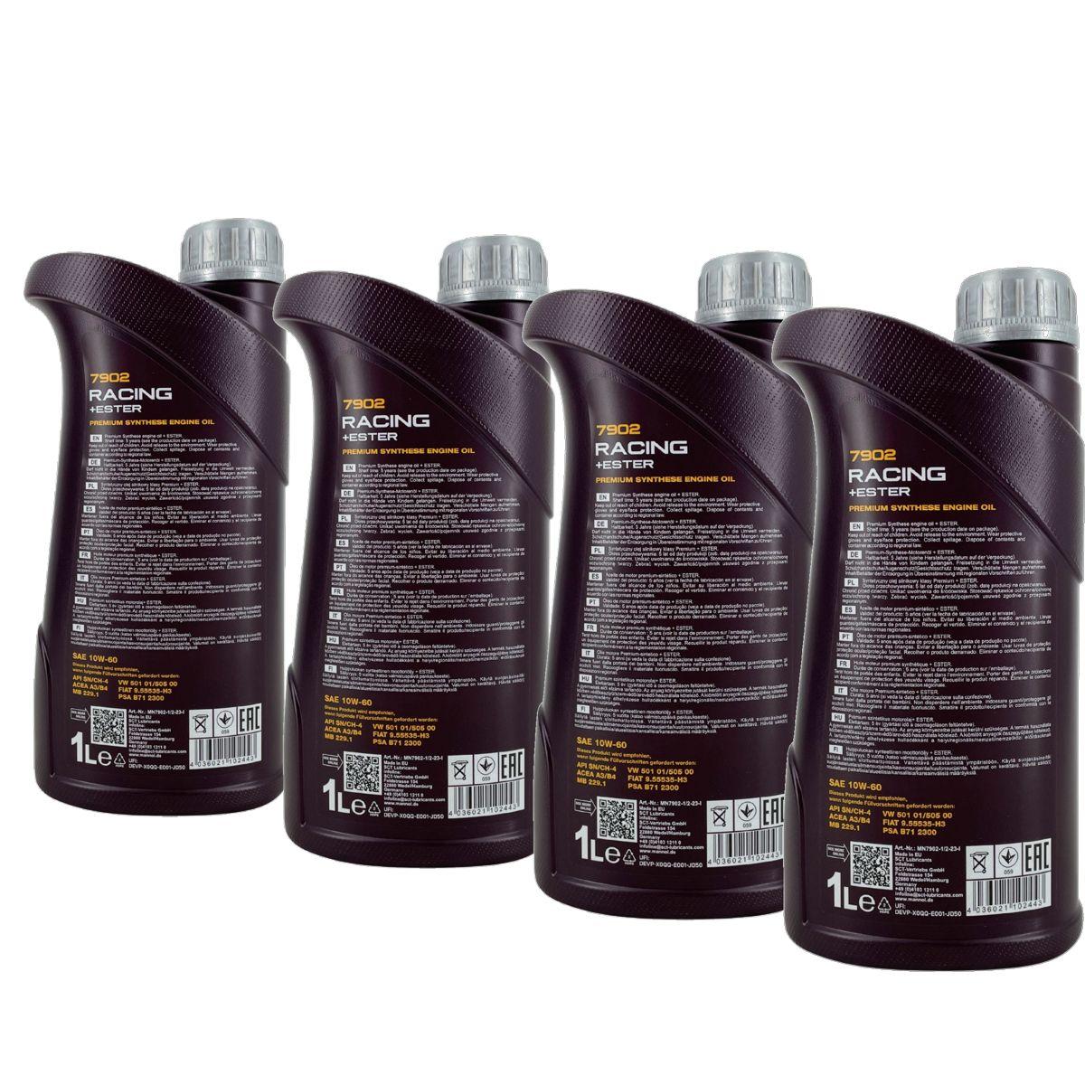 Mannol Racing + Ester 10W-60 4x1 Liter