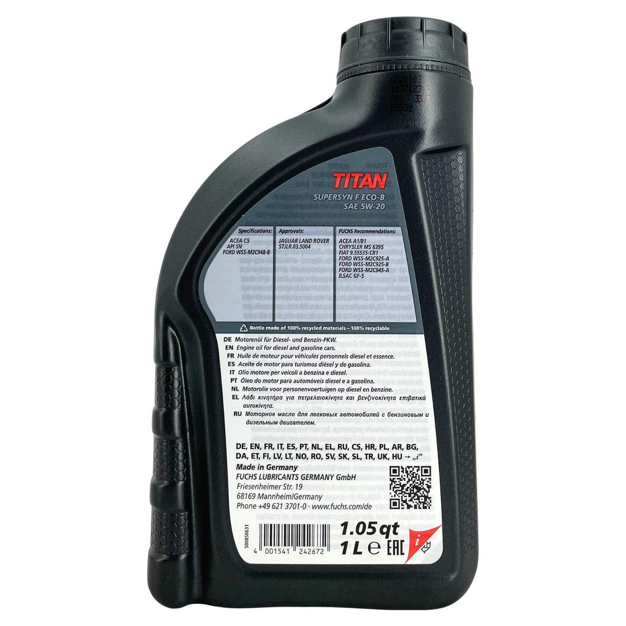 Fuchs Titan Supersyn F ECO-B 5W-20 4x1 Liter