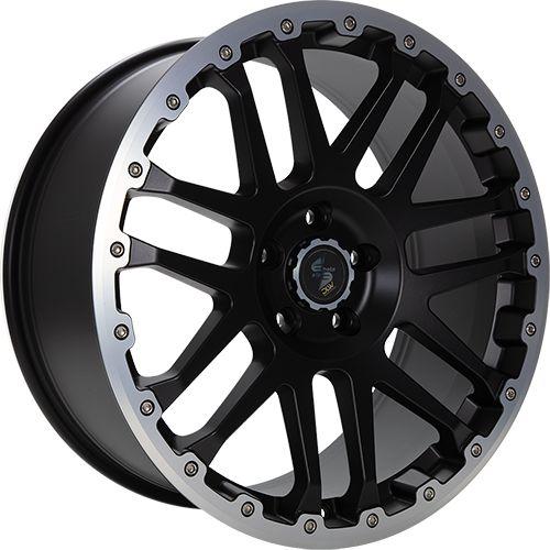 ETABETA COMBAT CV Black matt lip + cap polished 10.0Jx22 5x130 ET20