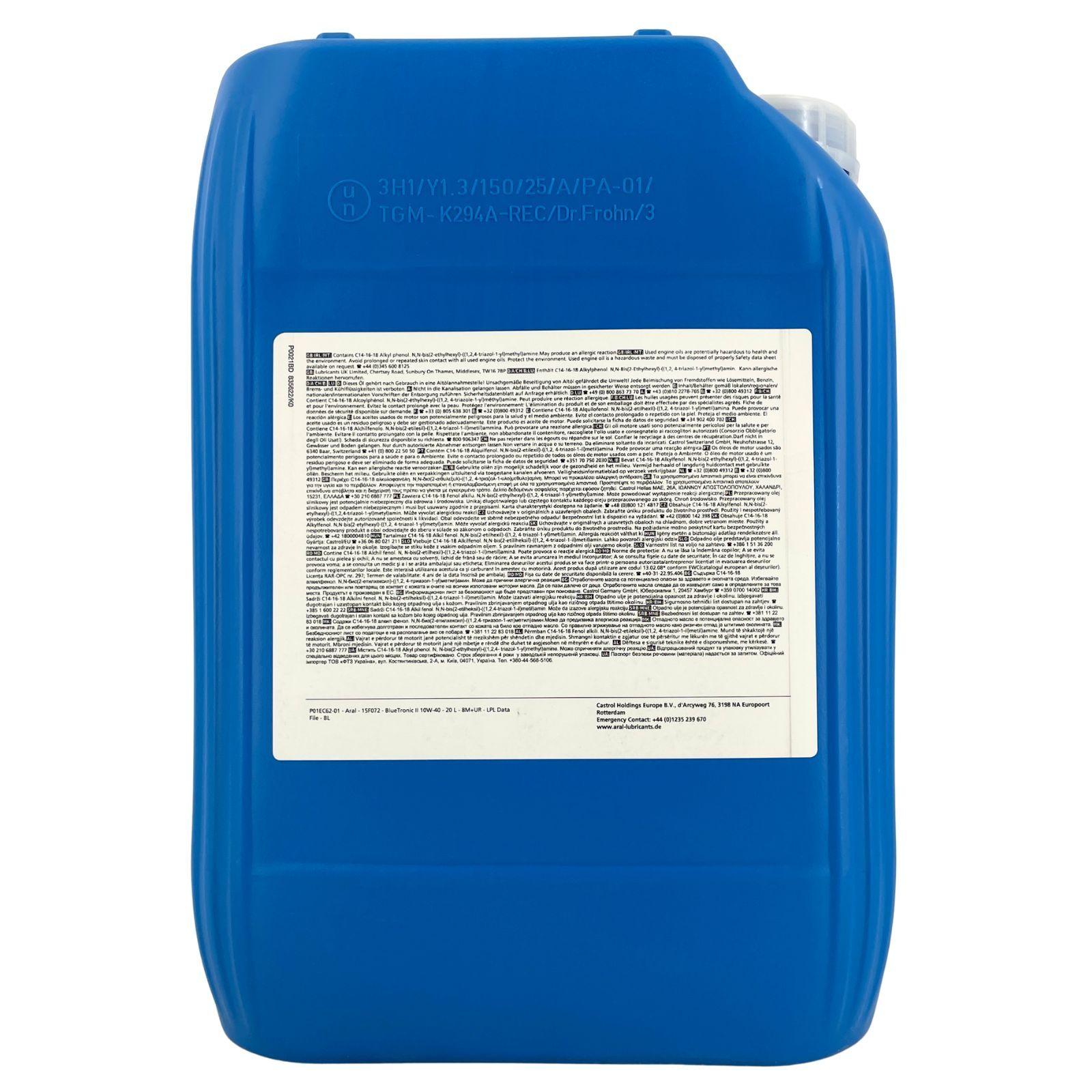 Aral BlueTronic II 10W-40 20 Liter