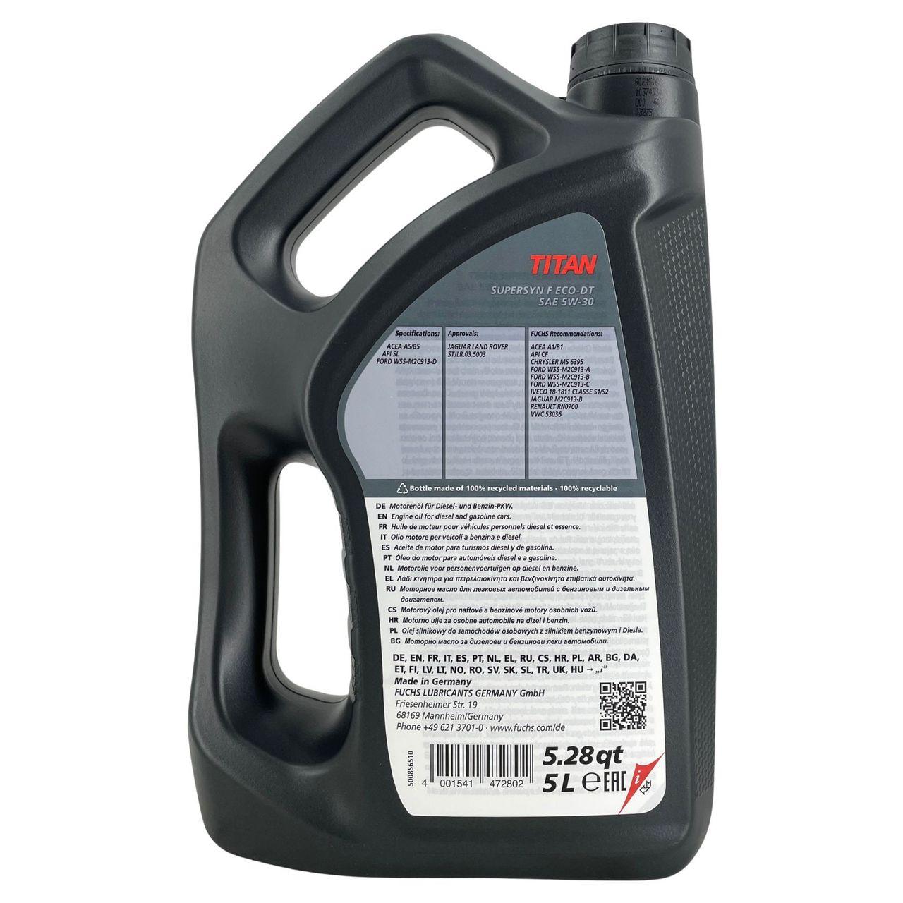 Fuchs Titan Supersyn F ECO-DT 5W-30 5 Liter