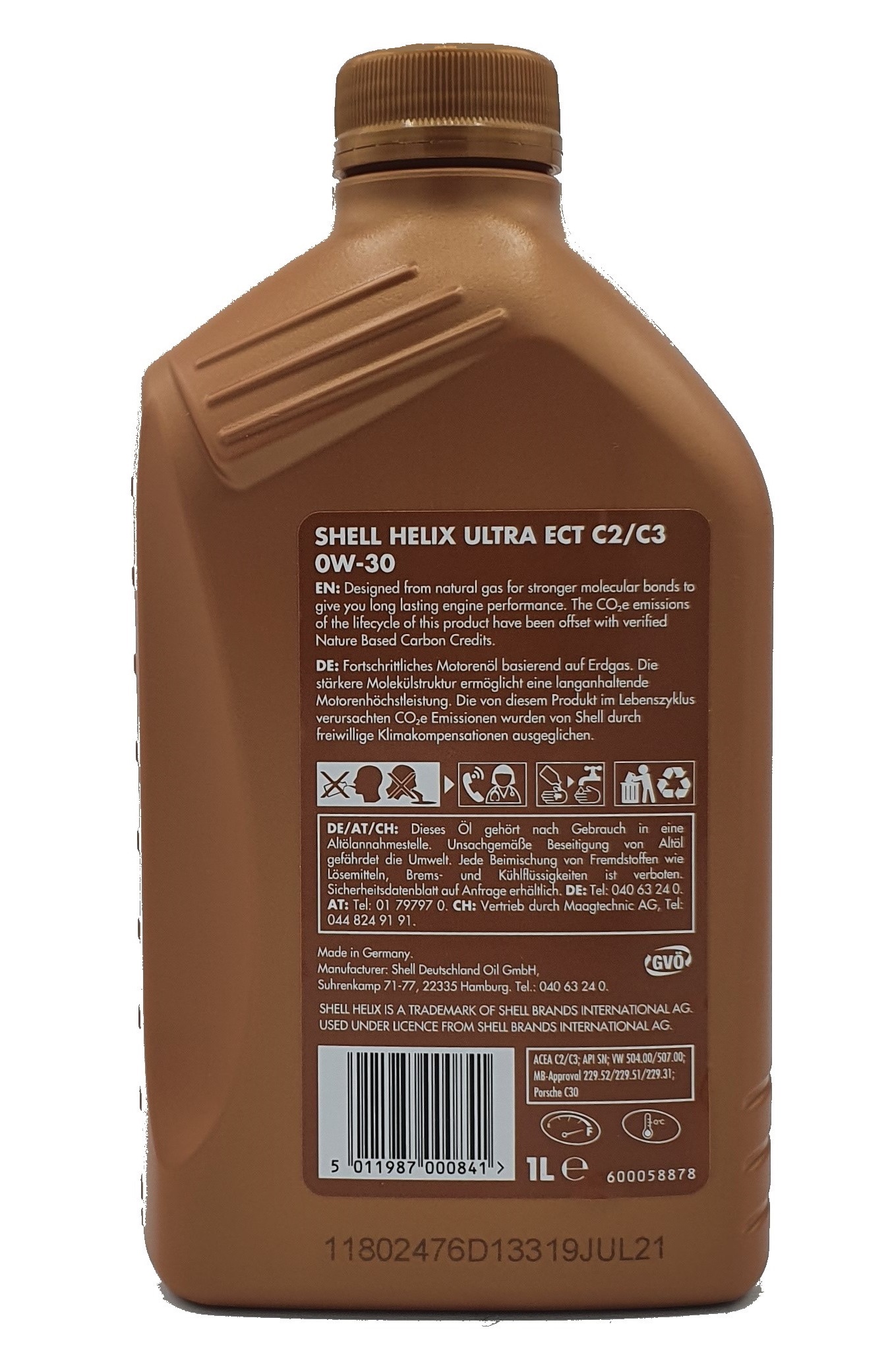 Shell Helix Ultra ECT C2 C3 0W-30 1 Liter