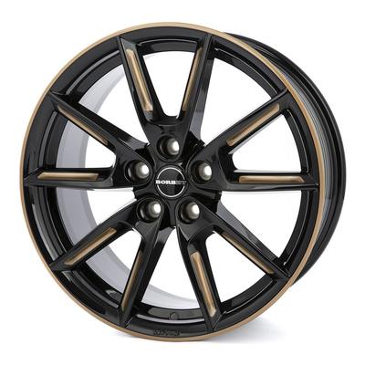 BORBET DESIGN LX19 black glossy gold spoke rim 8.0Jx19 5x112 ET50