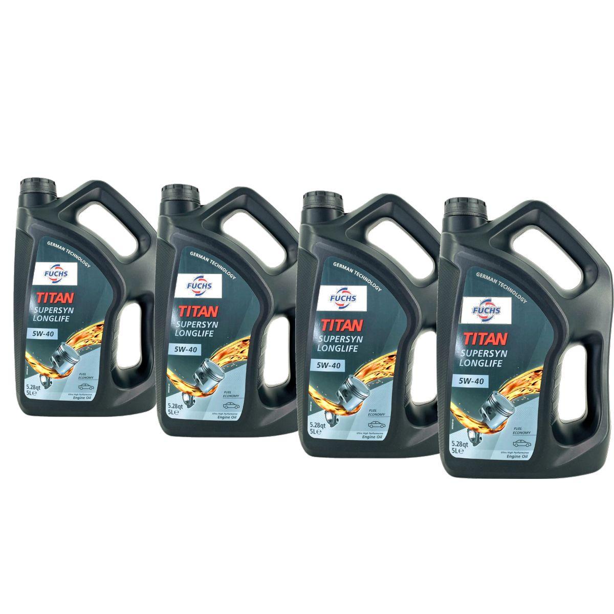 Fuchs Titan Supersyn Longlife 5W-40 4x5 Liter