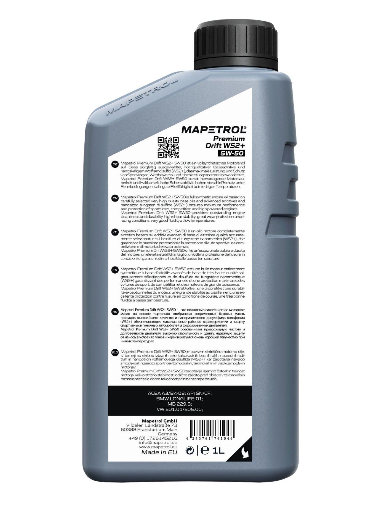 Mapetrol Premium Drift WS2+ 5W-50 1 Liter