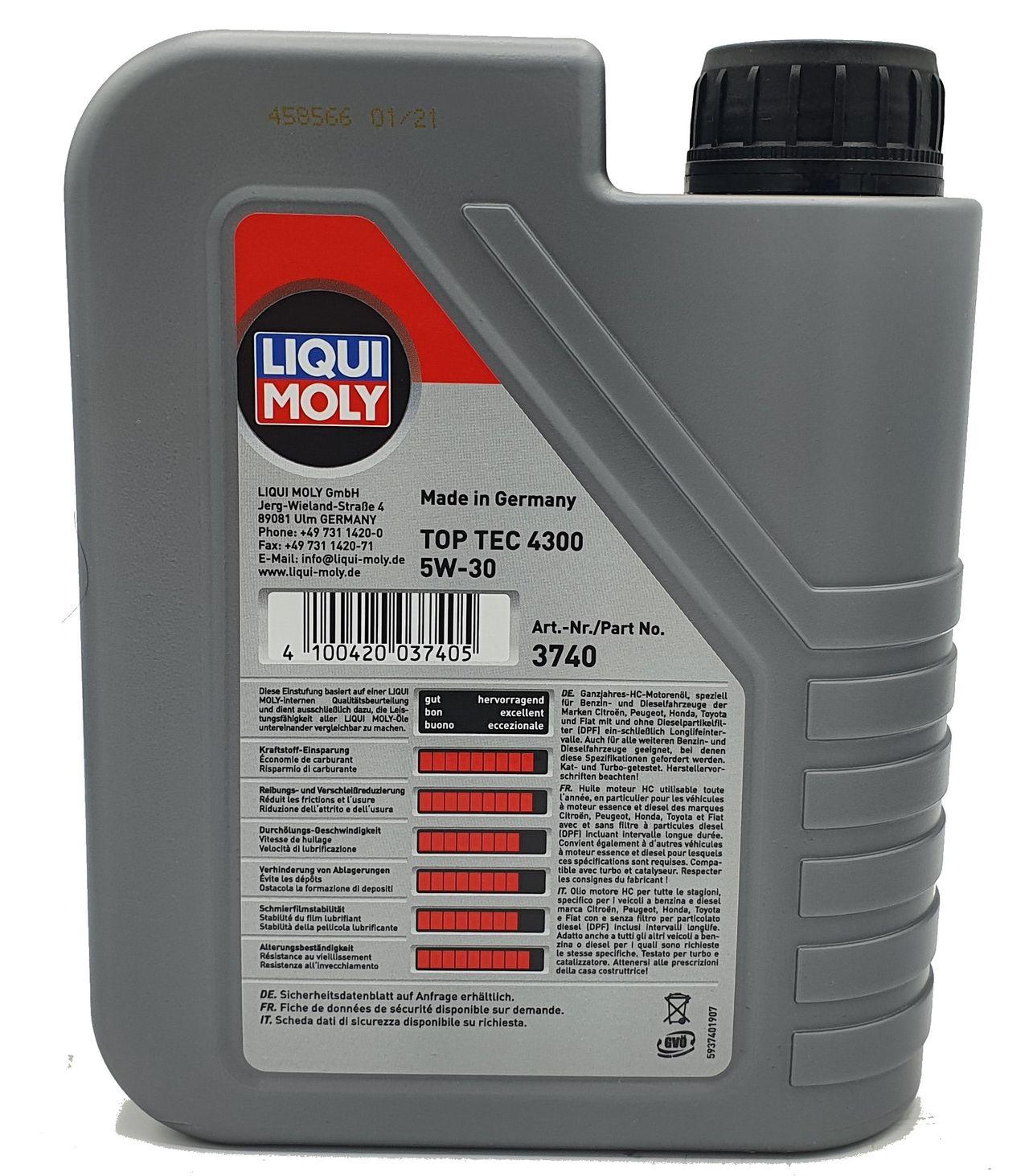 Liqui Moly Top Tec 4300 5W-30 6x1 Liter