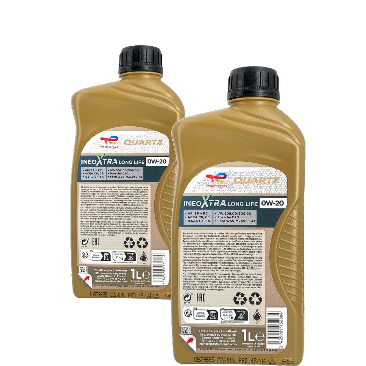 Total Quartz Ineo Xtra Longlife 0W-20 2x1 Liter