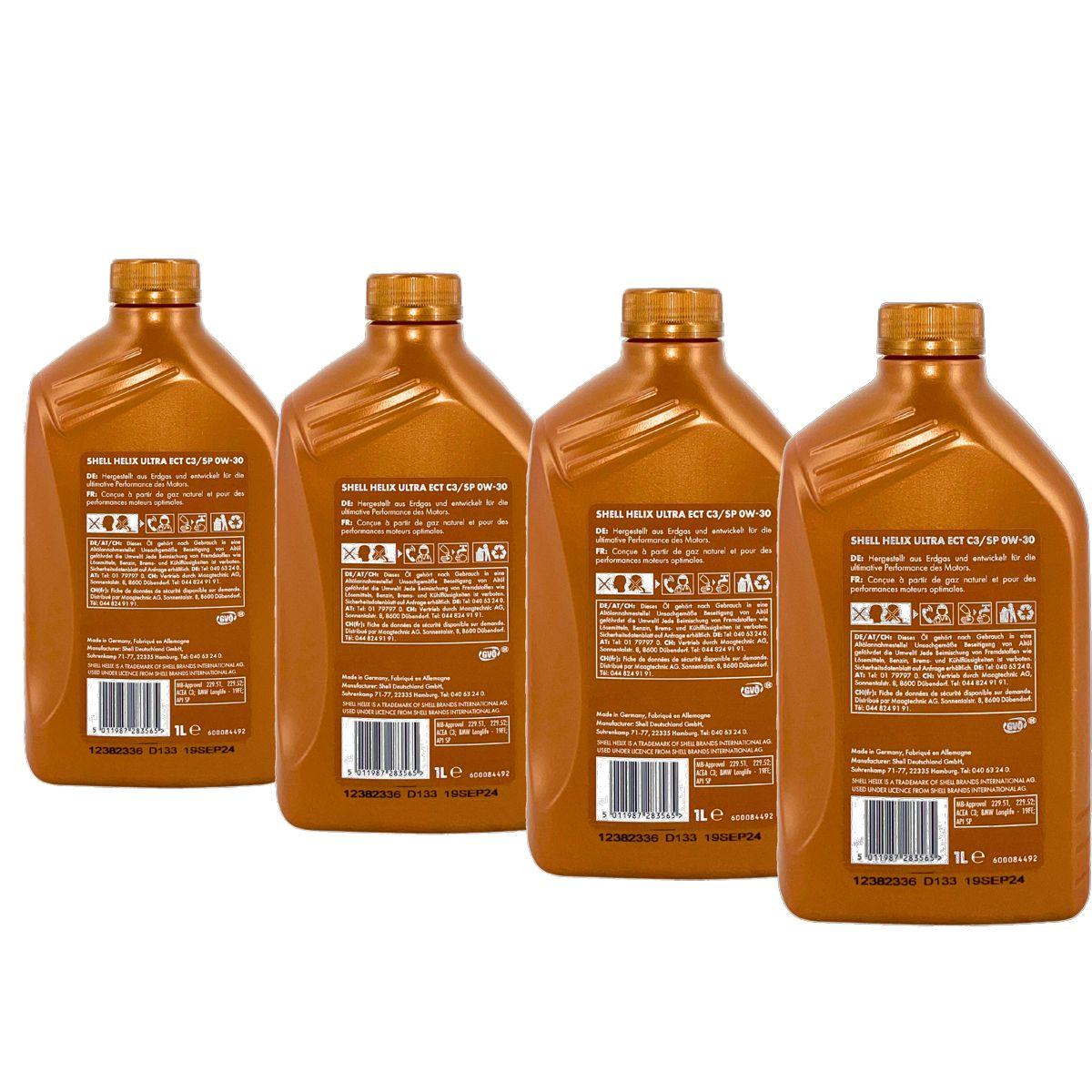Shell Helix Ultra ECT C3 SP 0W-30 4x1 Liter