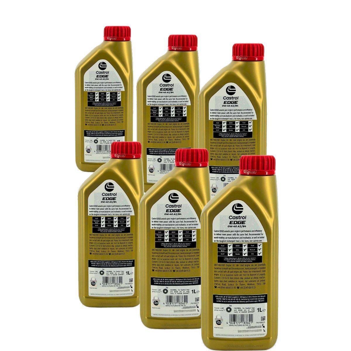 Castrol Edge 0W-40 A3/B4 6x1 Liter