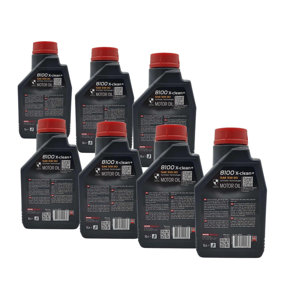 Motul 8100 X-clean+ 5W-30 7x1 Liter