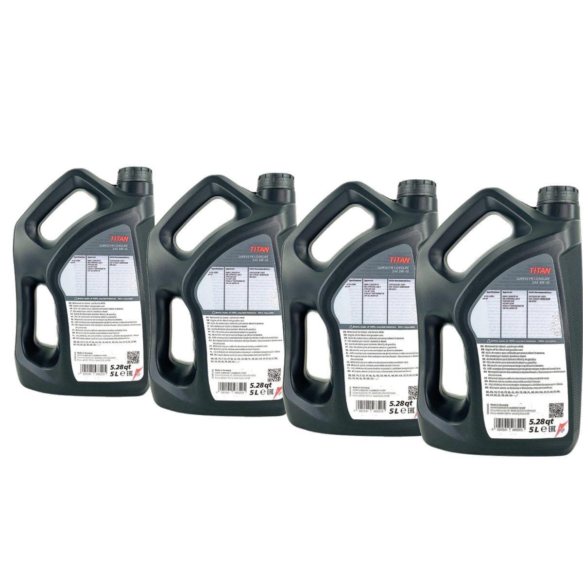 Fuchs Titan Supersyn Longlife 5W-40 4x5 Liter