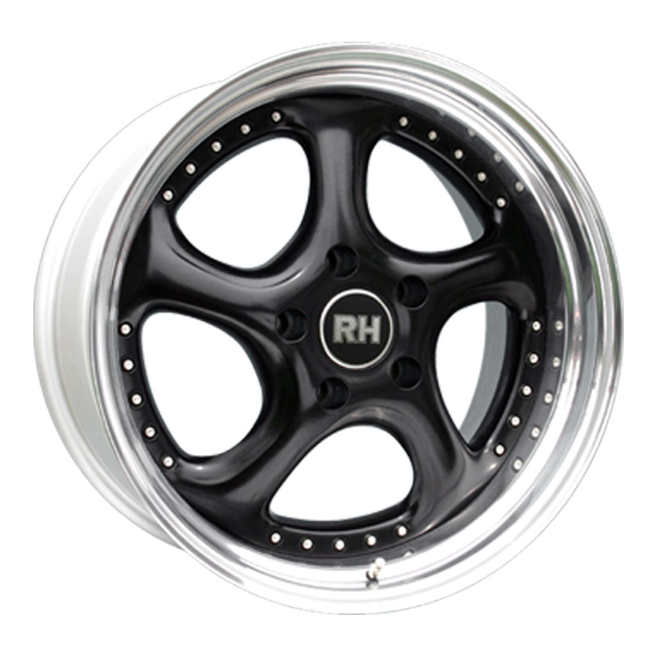 RH TURBO P schwarz Horn hochglanz poliert 8.0Jx18 5x112 ET69