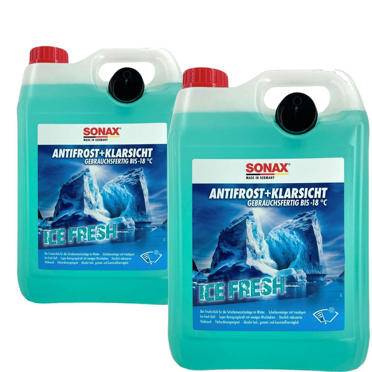 Sonax AntiFrost+KlarSicht bis -18 °C Ice-fresh 2x5 Liter