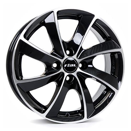RIAL LUGANO diamantschwarz frontpoliert 7.5Jx17 5x112 ET36