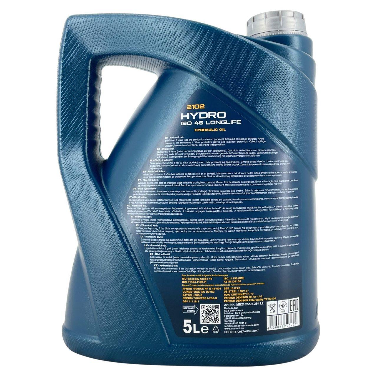 Mannol Hydro ISO 46 Longlife 5 Liter
