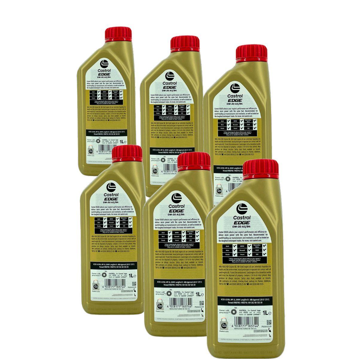 Castrol Edge 0W-30 A3/B4 6x1 Liter