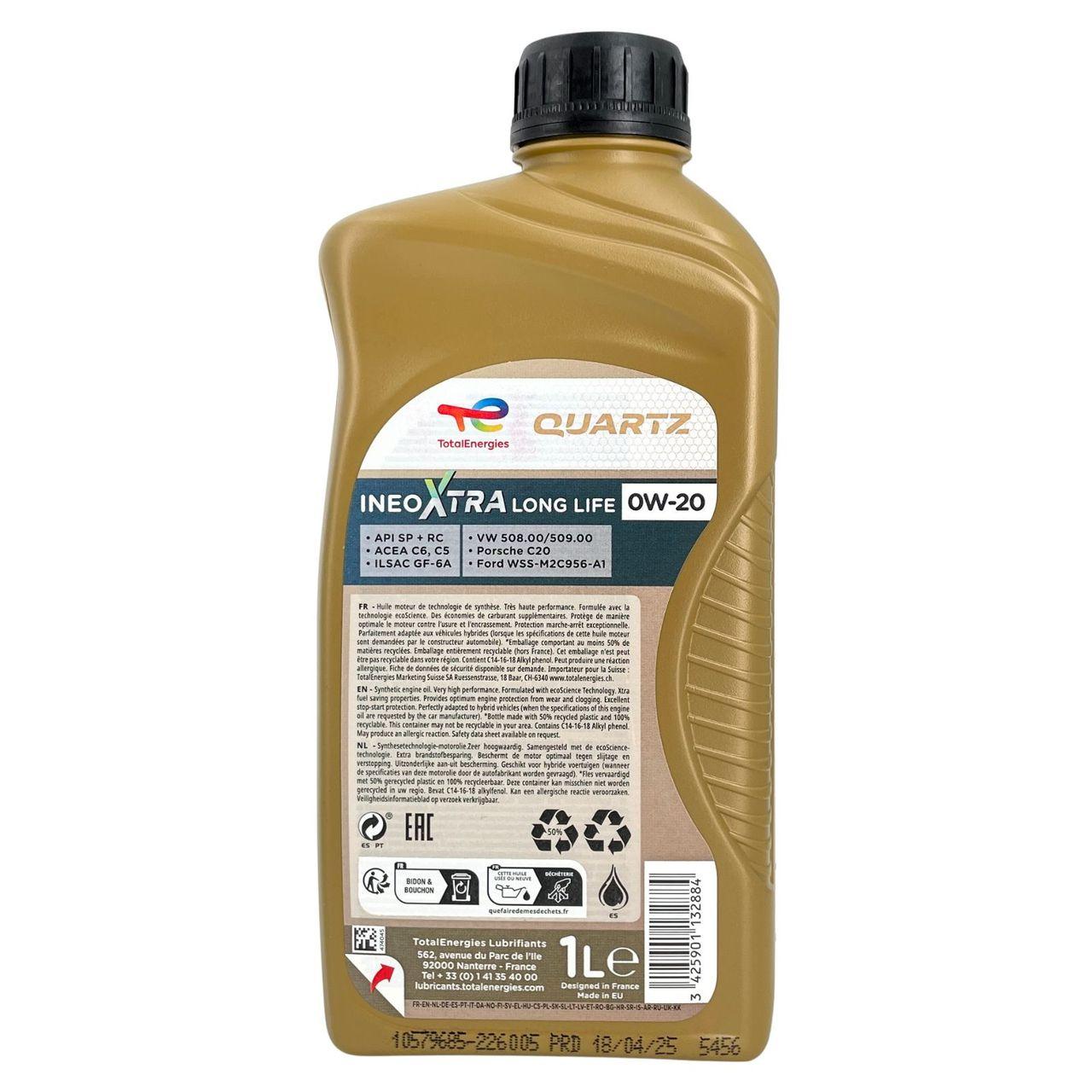 Total Quartz Ineo Xtra Longlife 0W-20 1 Liter