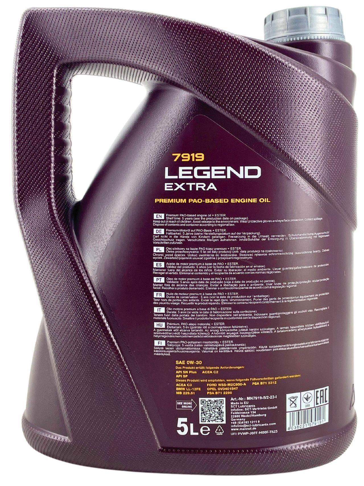 Mannol Legend Extra 0W-30 5 Liter