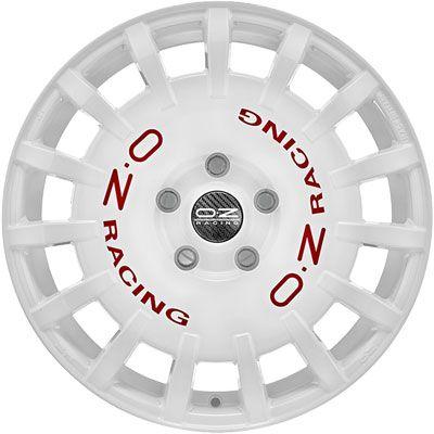 OZ RALLY RACING race white + red lettering 7.0Jx17 5x100 ET45