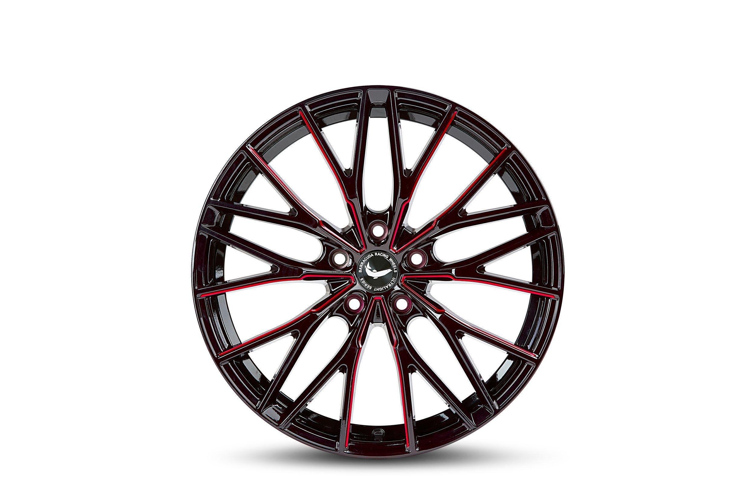 BARRACUDA PROJECT 3.0 black gloss flashred 10.0Jx20 5x112 ET18
