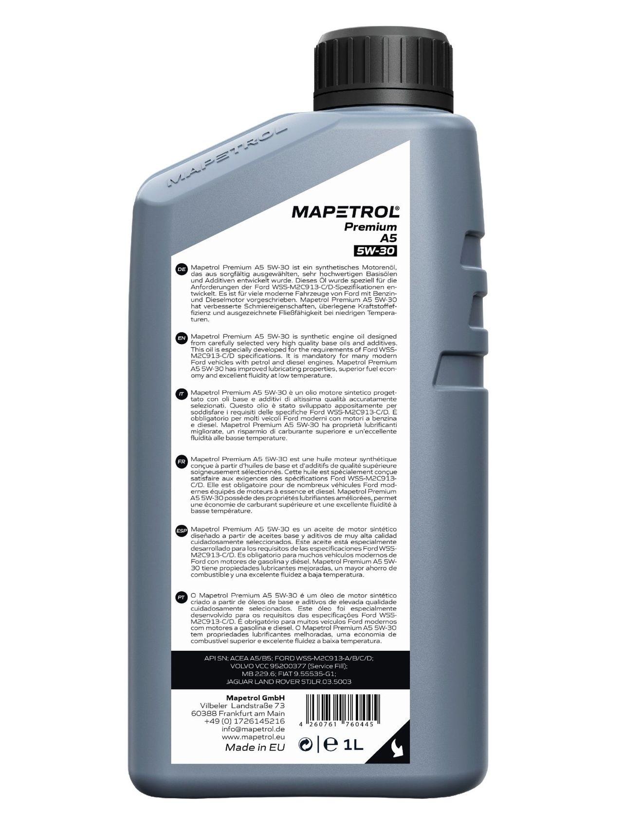 Mapetrol Premium A5 5W-30 1 Liter