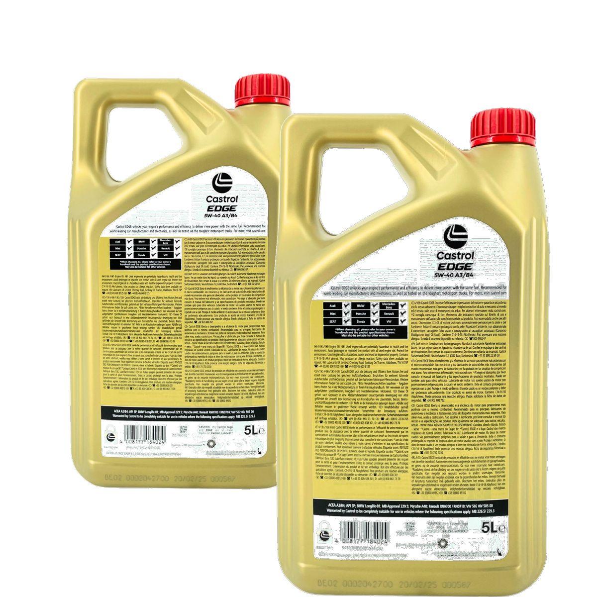 Castrol Edge 5W-40 A3/B4 2x5 Liter