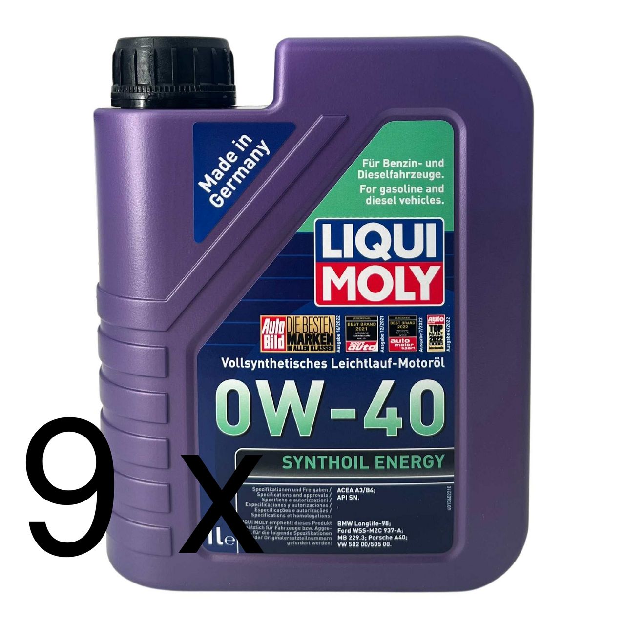 Liqui Moly Synthoil Energy 0W-40 9x1 Liter
