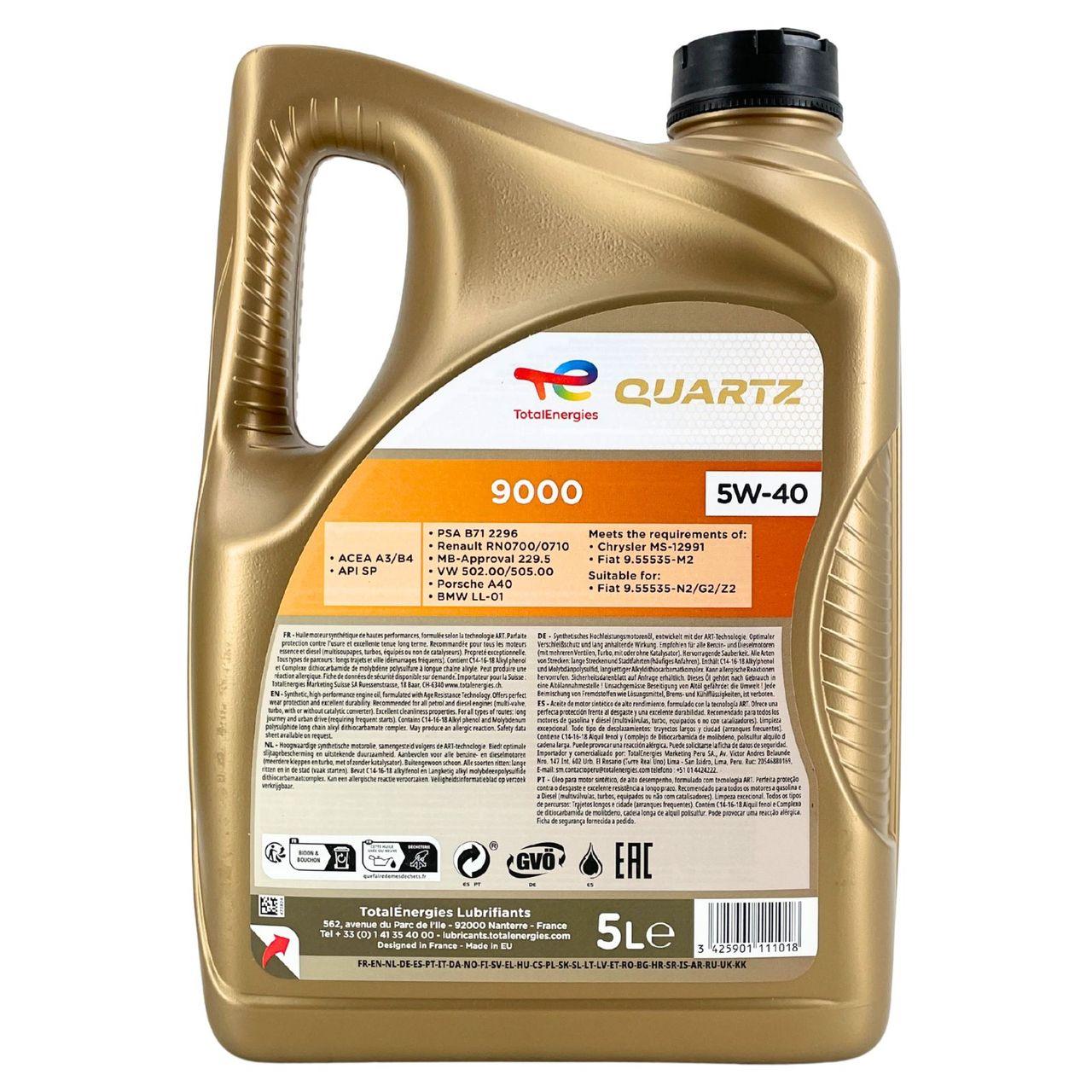 Total Quartz 9000 5W-40 5 Liter