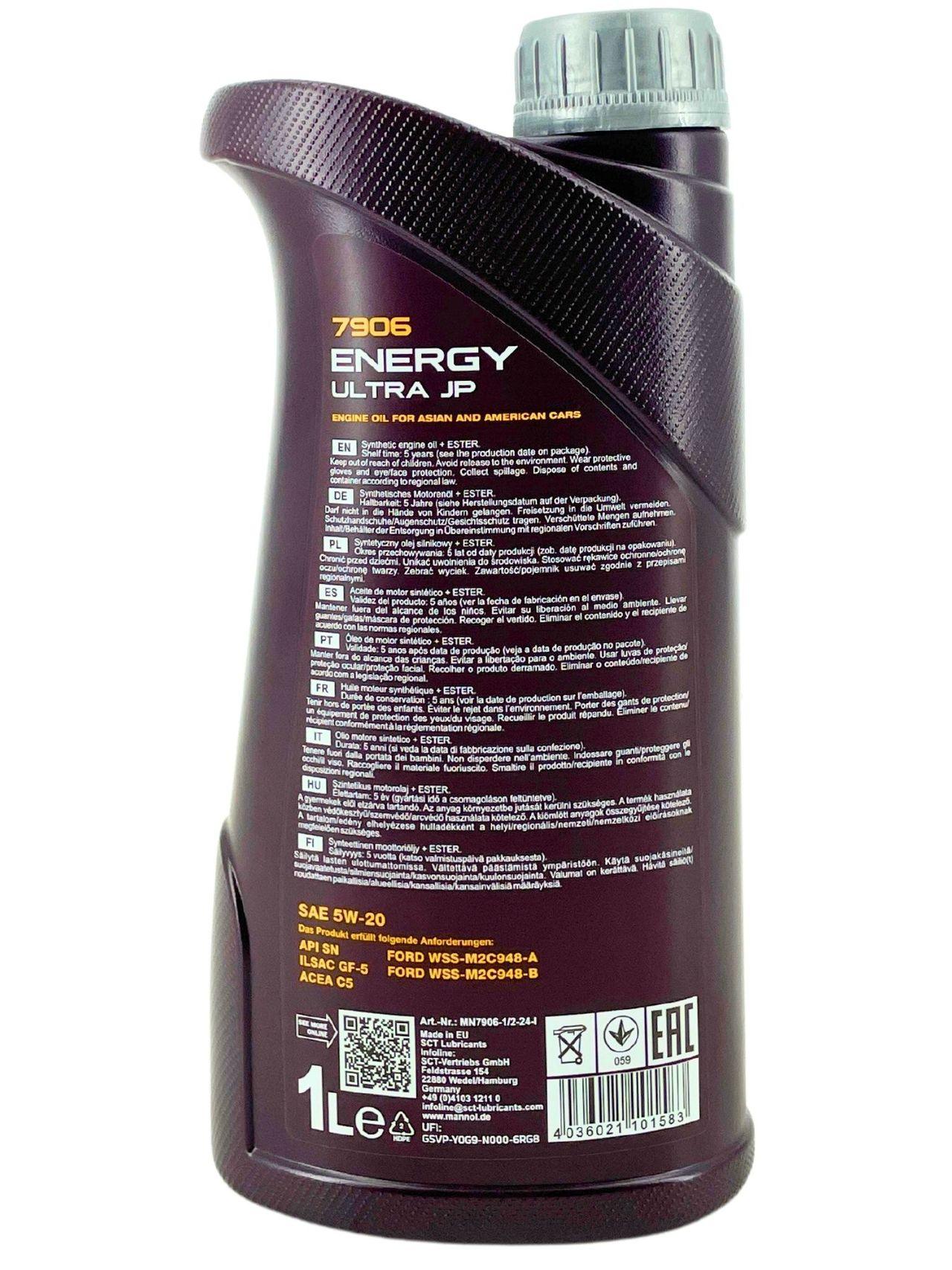 Mannol Energy Ultra JP 5W-20 1 Liter