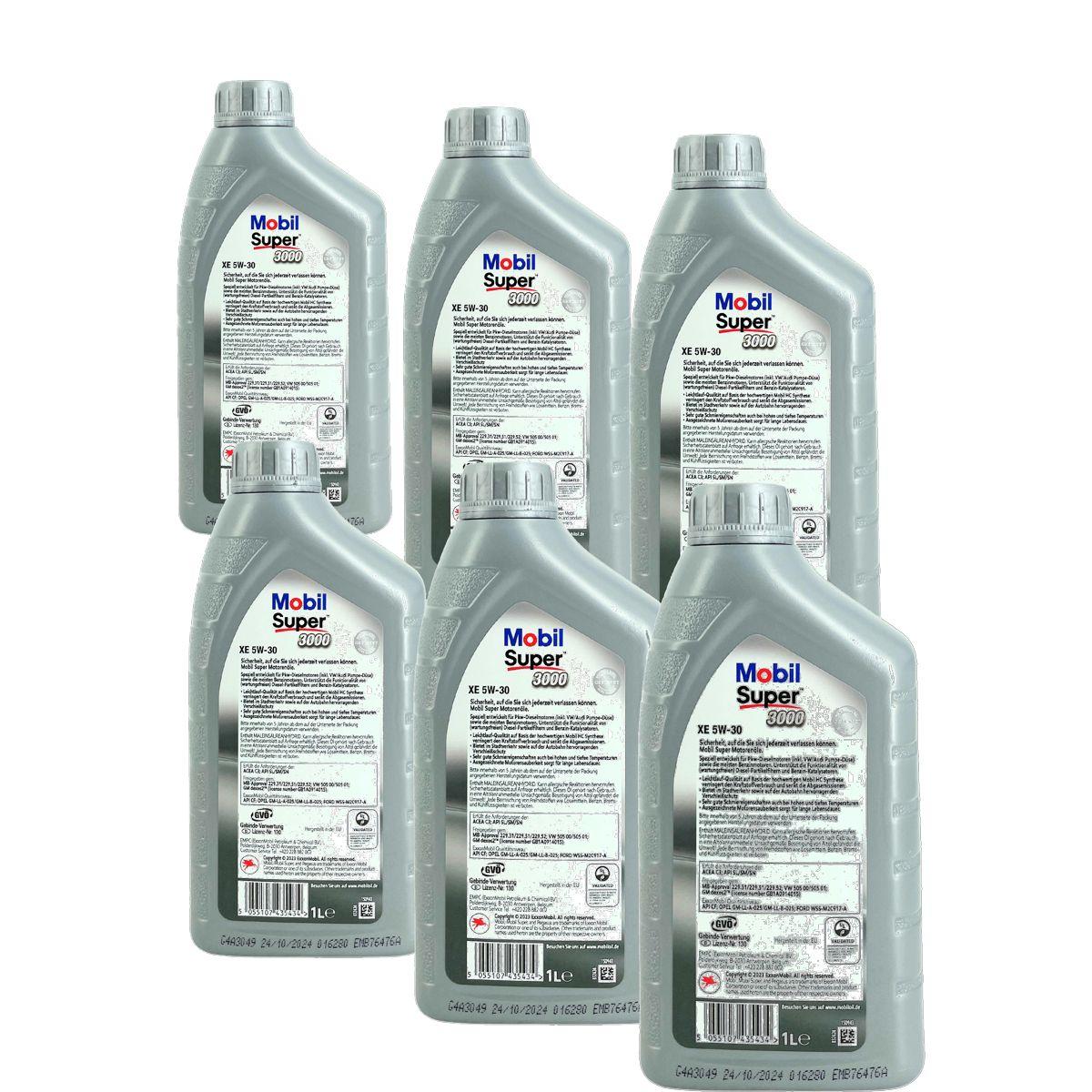 Mobil Super 3000 XE 5W-30 6x1 Liter