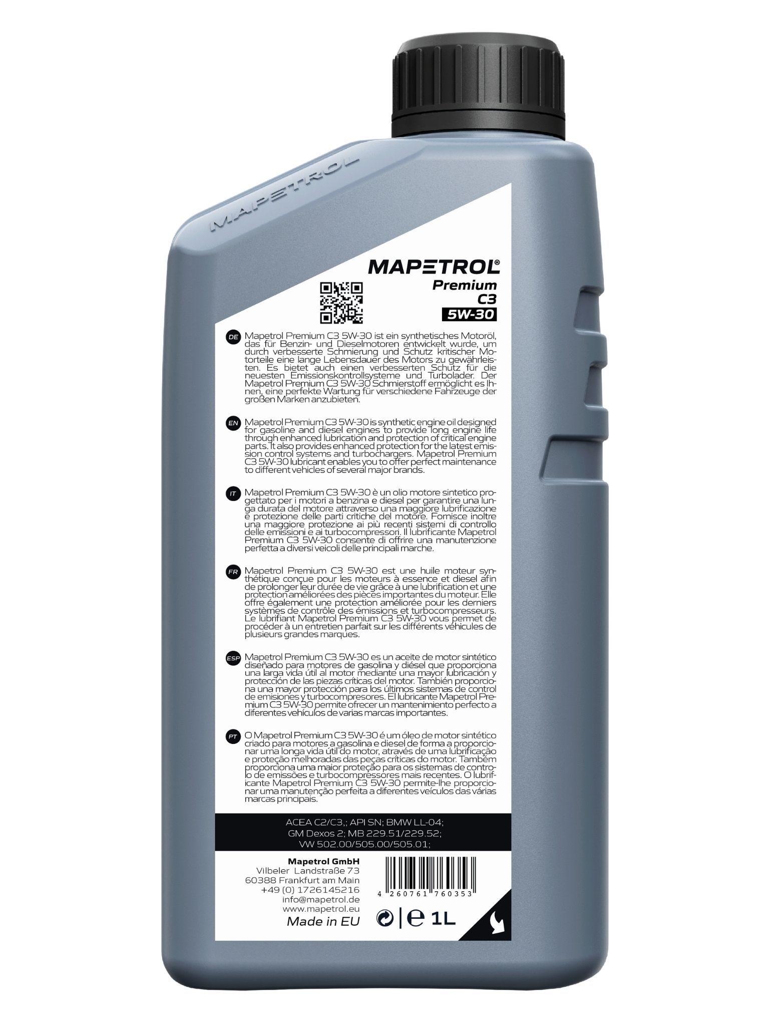 Mapetrol Premium C3 5W-30 1 Liter