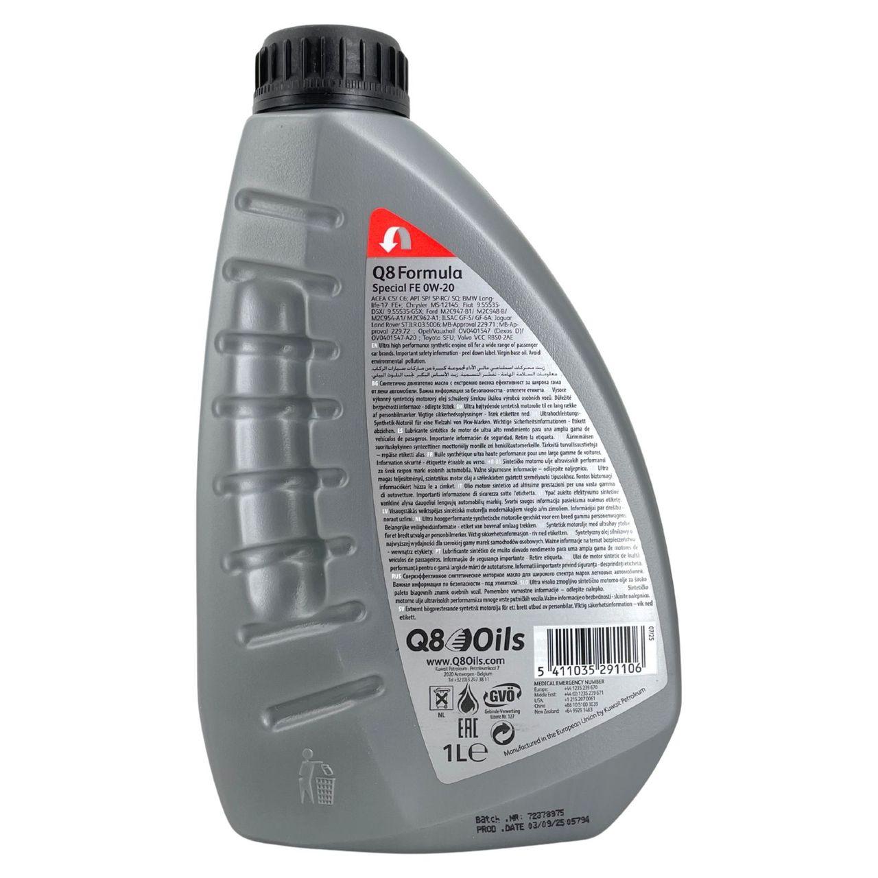 Q8 Formula Special FE 0W-20 1 Liter