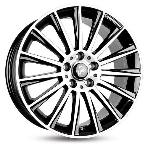 KESKIN WHEELS KT18 TURBO black front polished 7.0Jx17 5x112 ET48