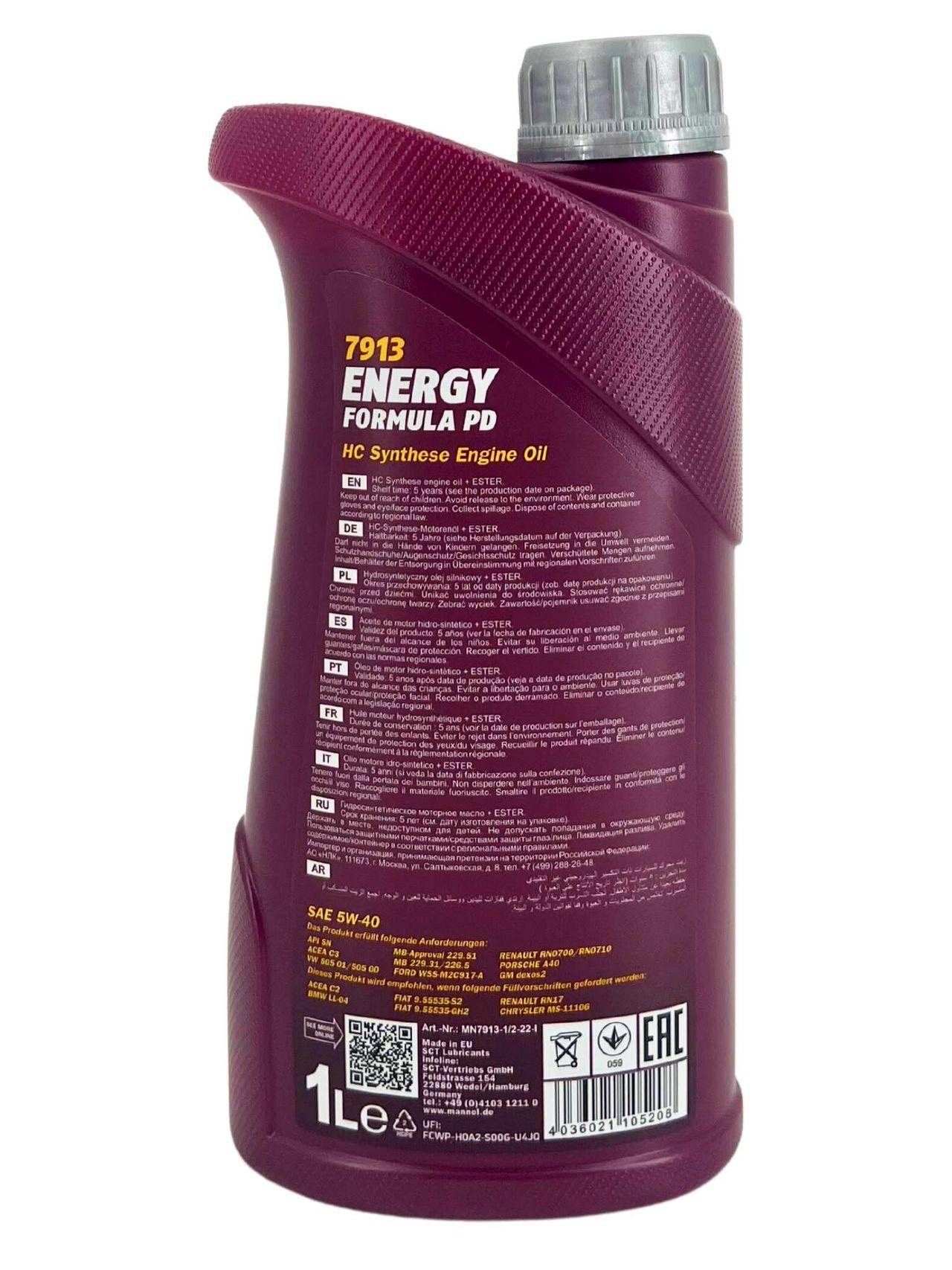 Mannol Energy Formula PD 5W-40 1 Liter