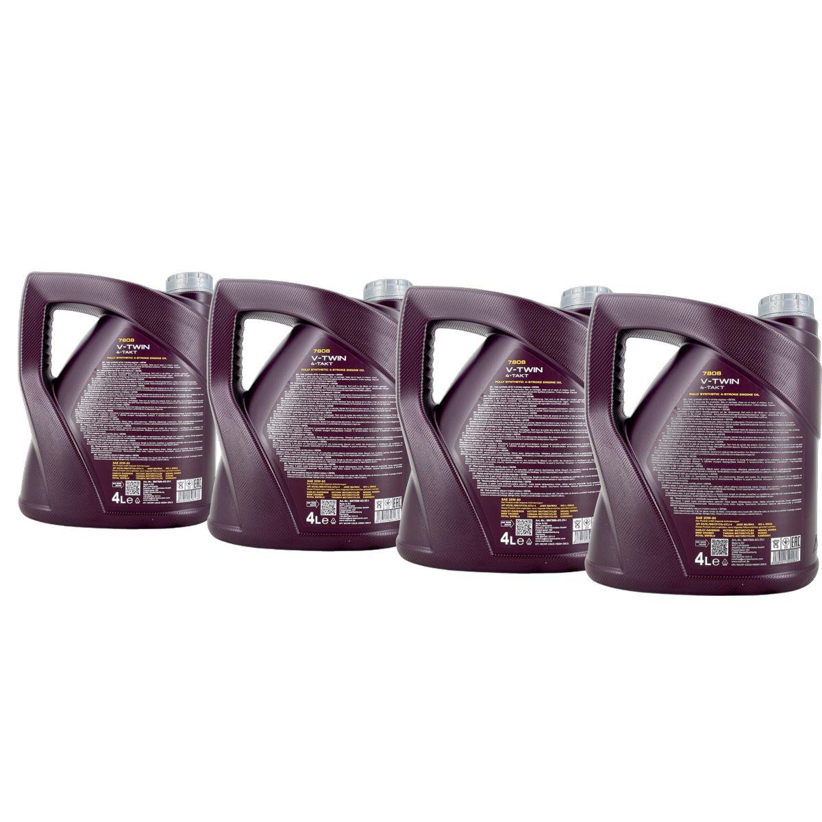 Mannol V-Twin 4-Takt 20W-50 4x4 Liter