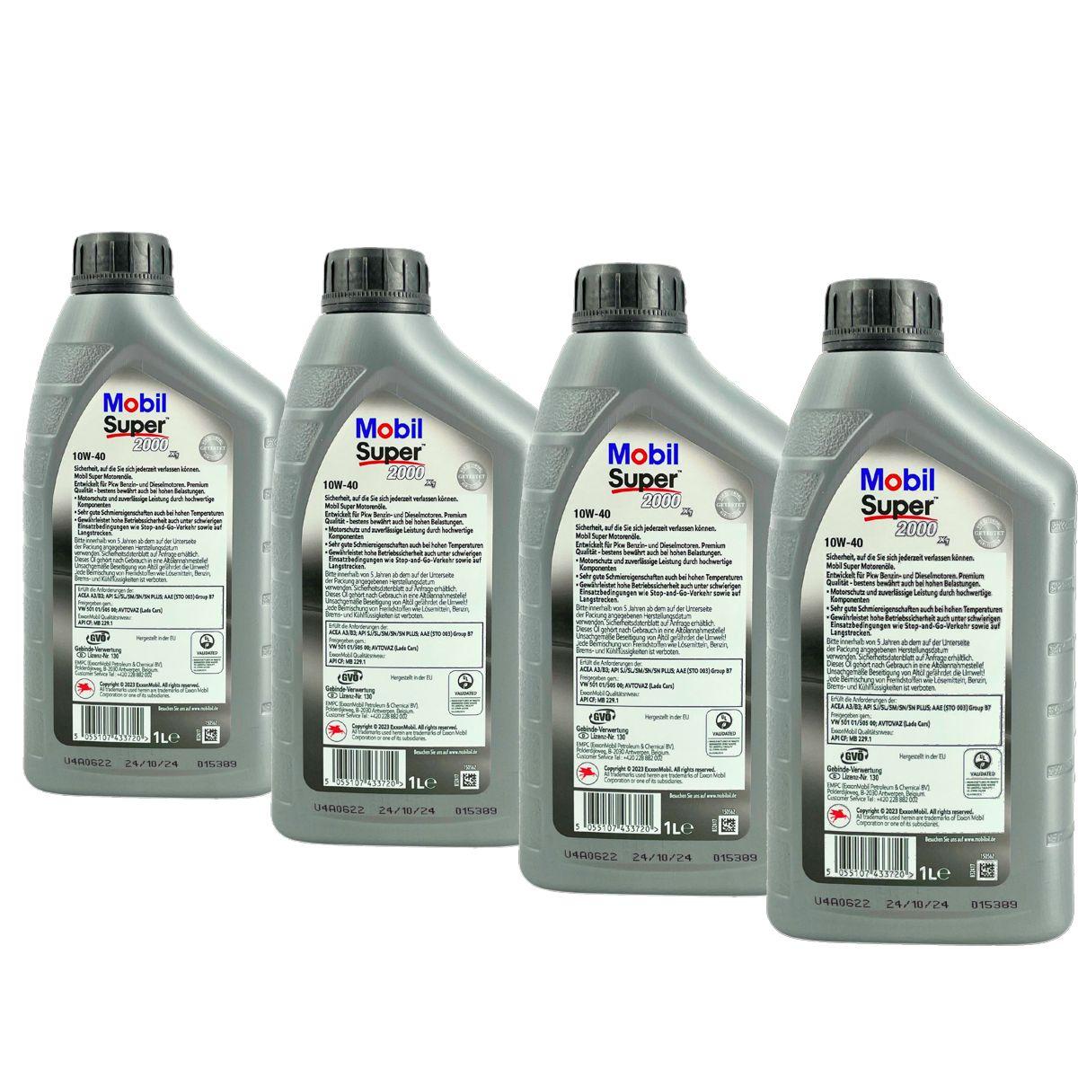 Mobil Super 2000 X1 10W-40 4x1 Liter