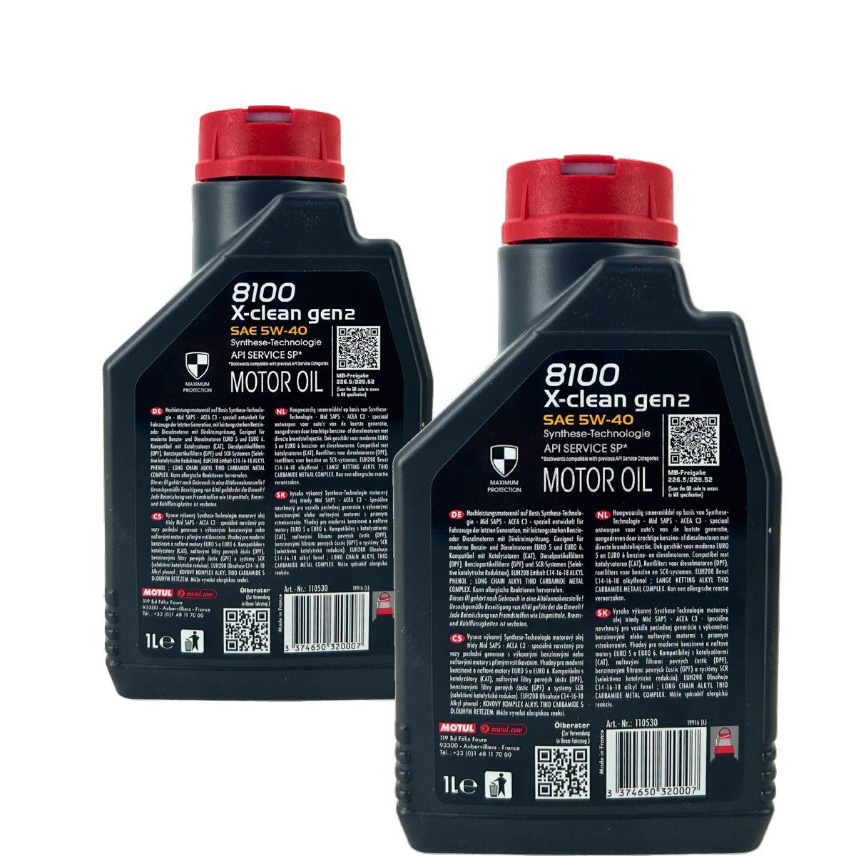 Motul 8100 X-clean GEN2 5W-40 2x1 Liter