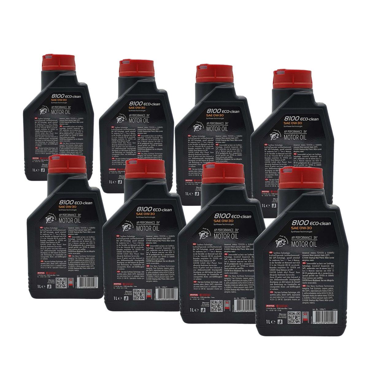 Motul 8100 Eco-clean 0W-30 8x1 Liter