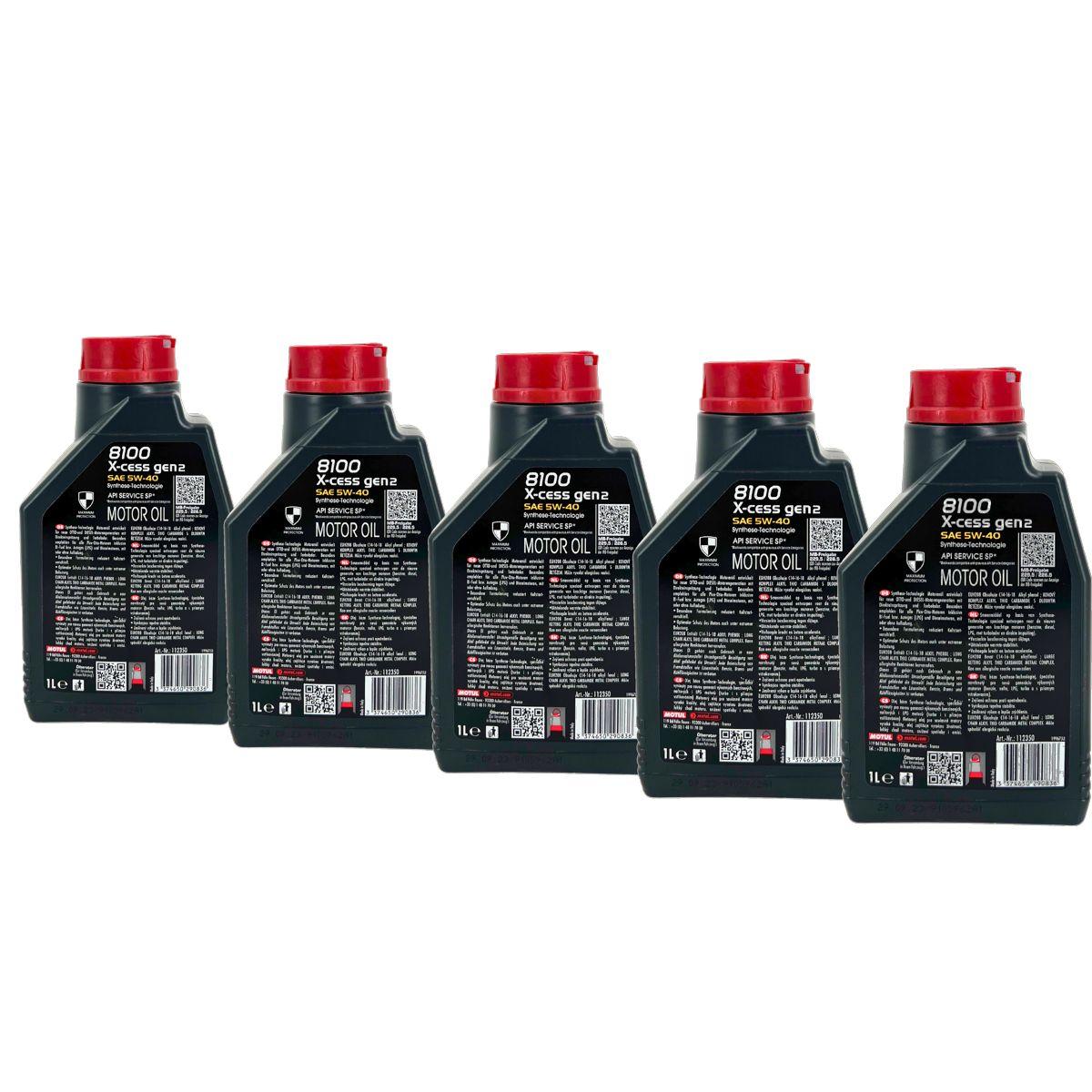 Motul 8100 X-cess GEN2 5W-40 5x1 Liter
