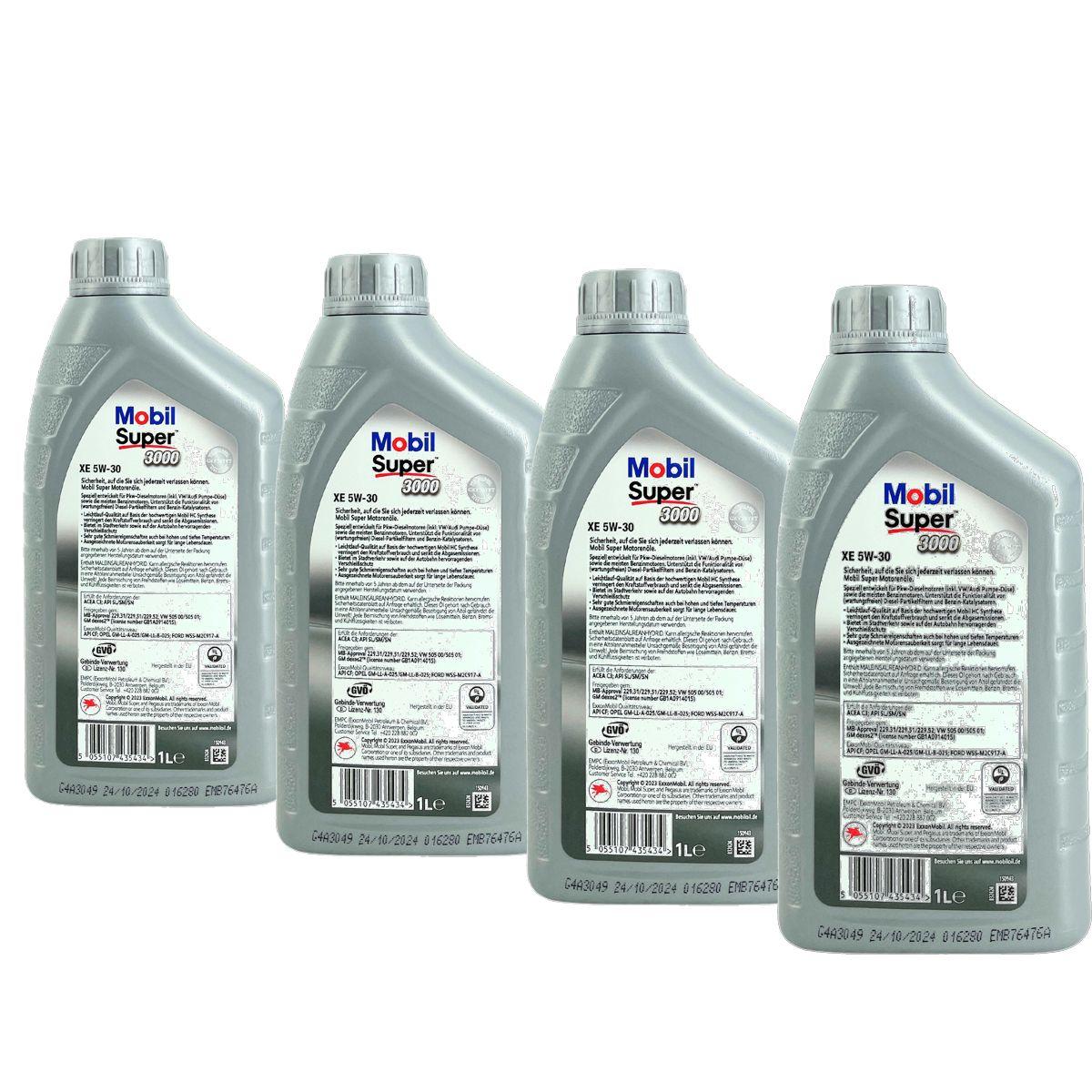 Mobil Super 3000 XE 5W-30 4x1 Liter