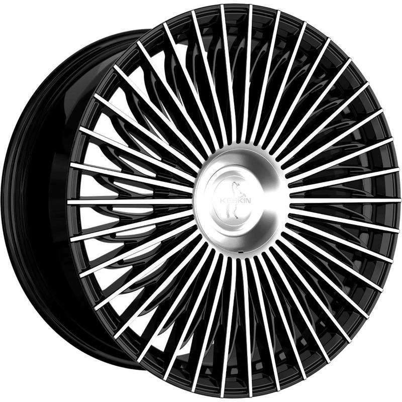 KESKIN WHEELS KT X1 EXCLUSIVE black front polished 9.5Jx21 5x112 ET41.9