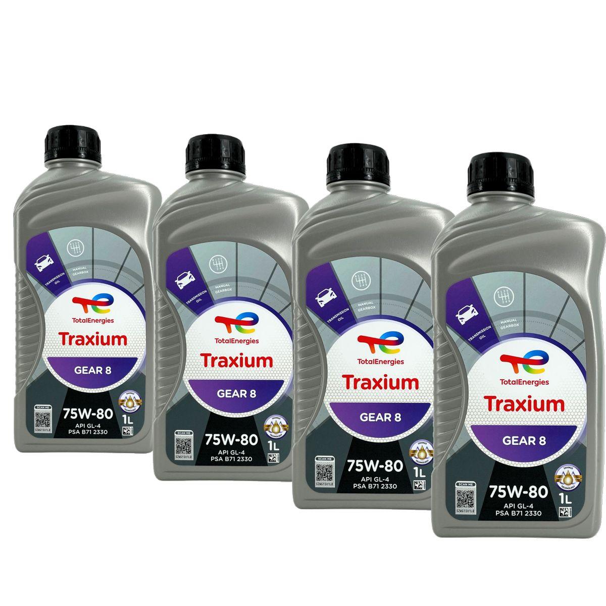Total Traxium Gear 8 75W-80 4x1 Liter