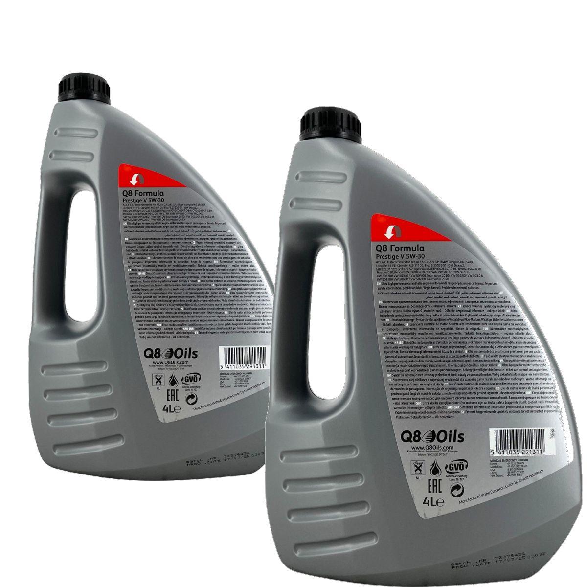Q8 Formula Prestige V 5W-30 2x4 Liter