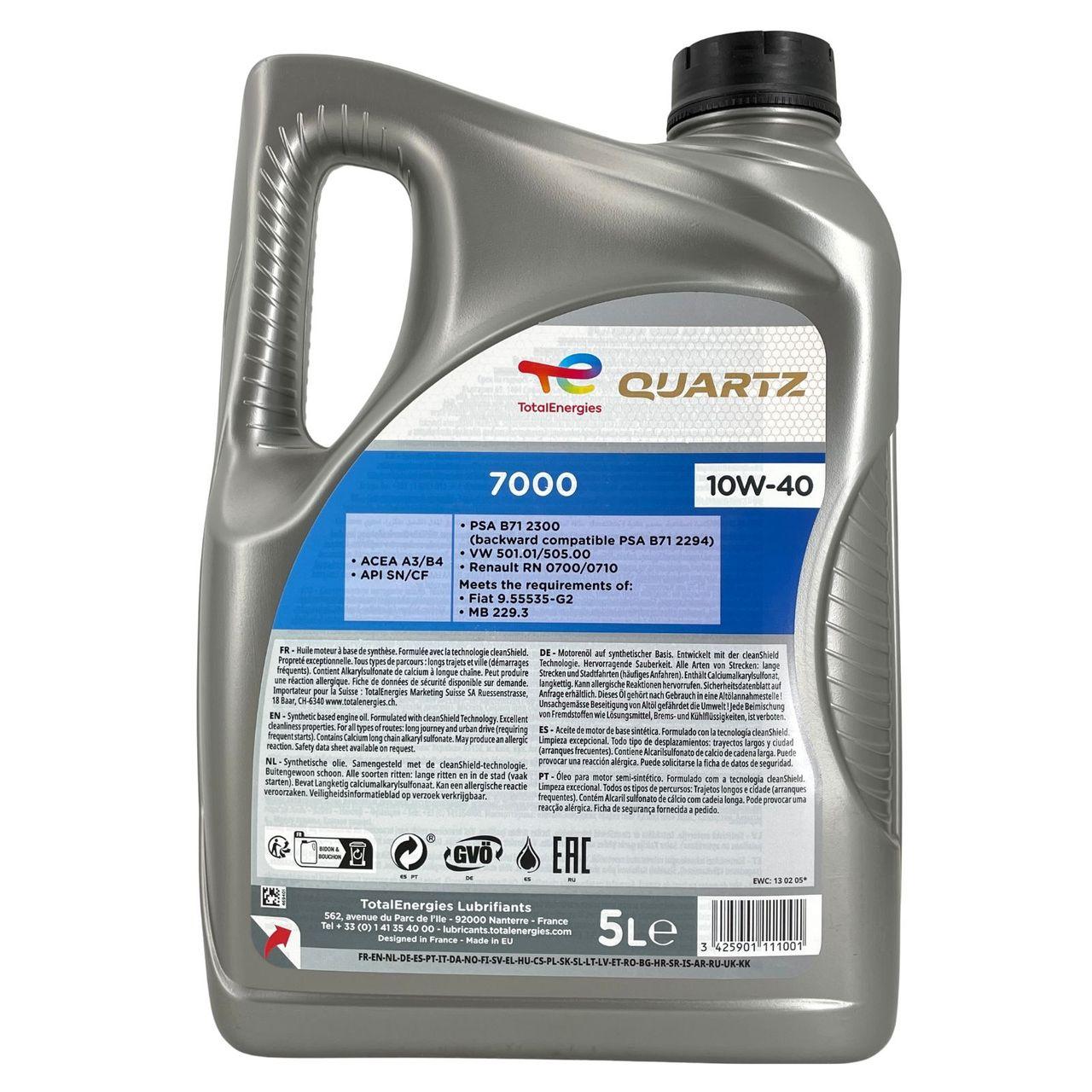 Total Quartz 7000 10W-40 5 Liter