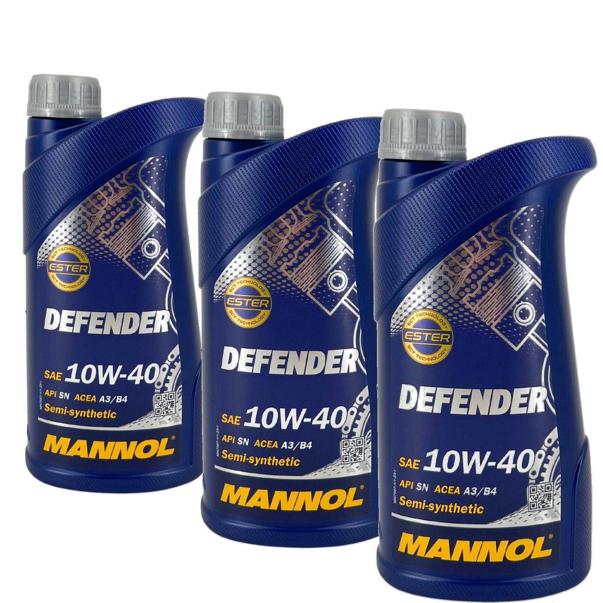 Mannol Defender 10W-40 3x1 Liter