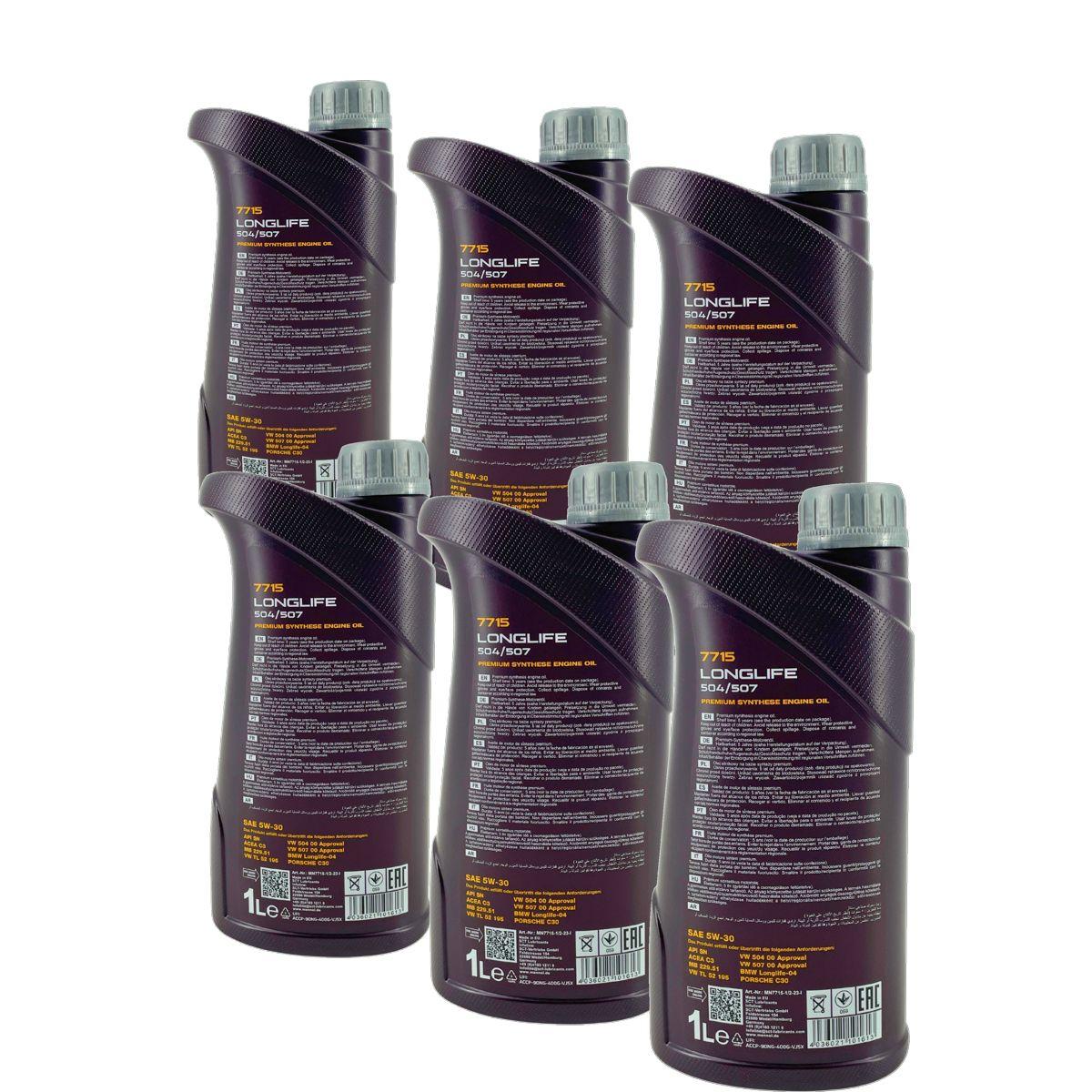 Mannol Longlife 504/507 5W-30 6x1 Liter